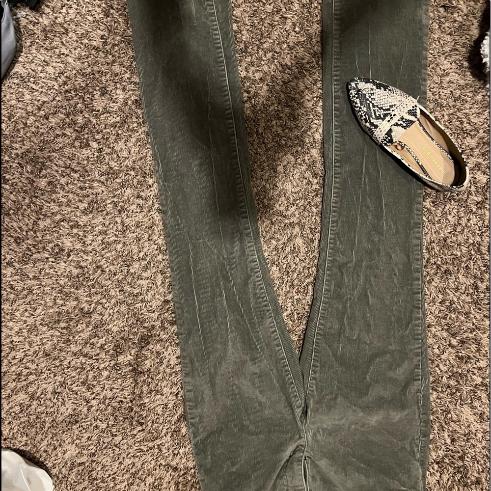 Olive green corduroy pants